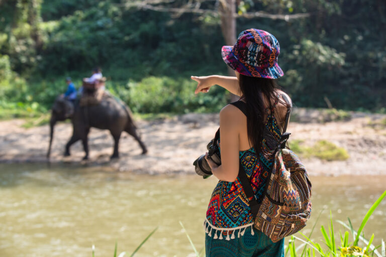 touriste féminine in Circuit de deux semaines au Gujarat